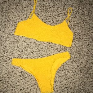 New two piece yellow bikini